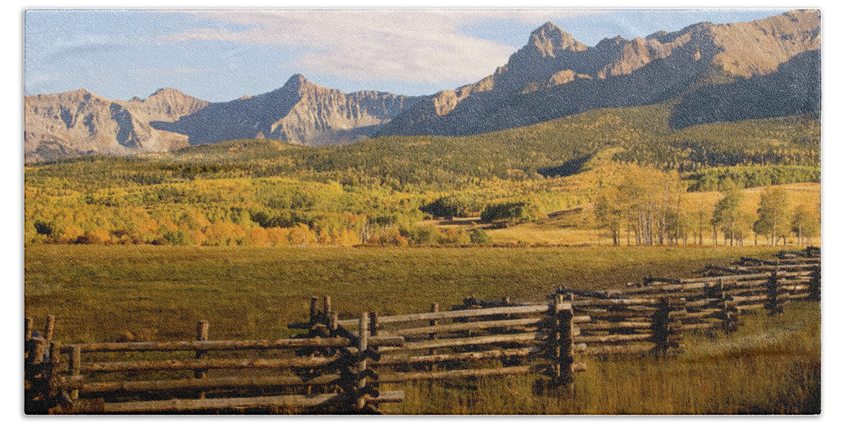 Colorado Beach Sheet featuring the photograph Rocky Mountain Ranch by Steve Stuller