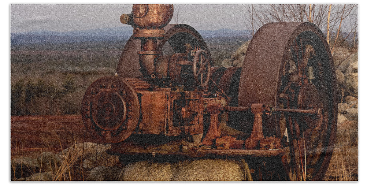 Vintage Machinery Beach Sheet featuring the photograph Scrap Me Not by Sue Capuano