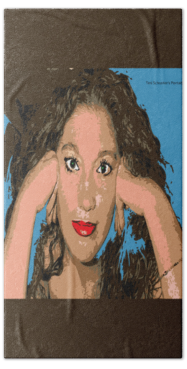 Me Beach Towel featuring the digital art Self Portrait by Teri Schuster