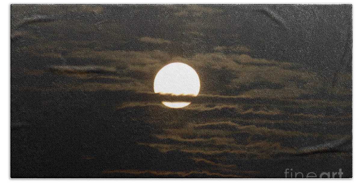 Moon Beach Towel featuring the photograph Seneca Lake Moon by William Norton