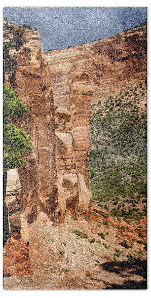 Colorado Beach Towel featuring the photograph Sentinel Spire - Colorado National Monument by Ellen Heaverlo