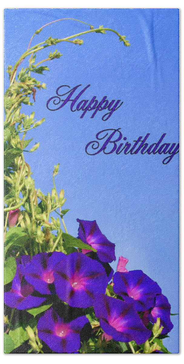 Morning Glory Beach Towel featuring the photograph September Birthday by Kristin Elmquist