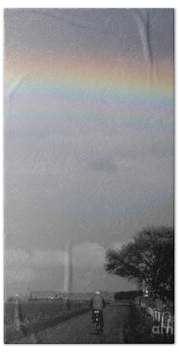 Rainbow Beach Towel featuring the photograph Sky Lights by Lainie Wrightson