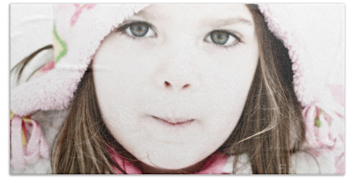 Snow Beach Towel featuring the photograph Snowy Innocence by Gwyn Newcombe