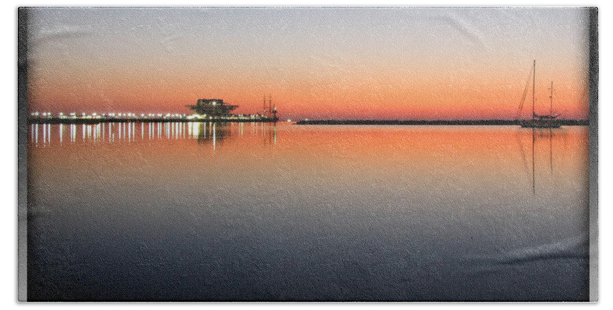 St Beach Sheet featuring the photograph St. Pete Sunrise by Farol Tomson