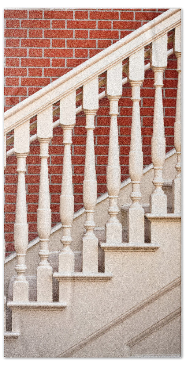 Architecture Beach Towel featuring the photograph Stair case by Tom Gowanlock
