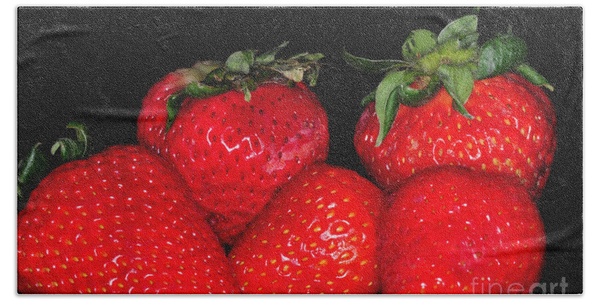 Strawberry Beach Towel featuring the photograph Strawberries by Paul Ward