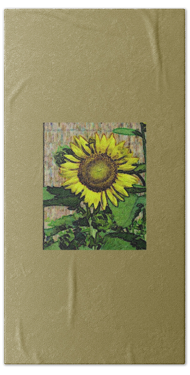Sunflower Beach Sheet featuring the photograph Sunflower Face by Alec Drake