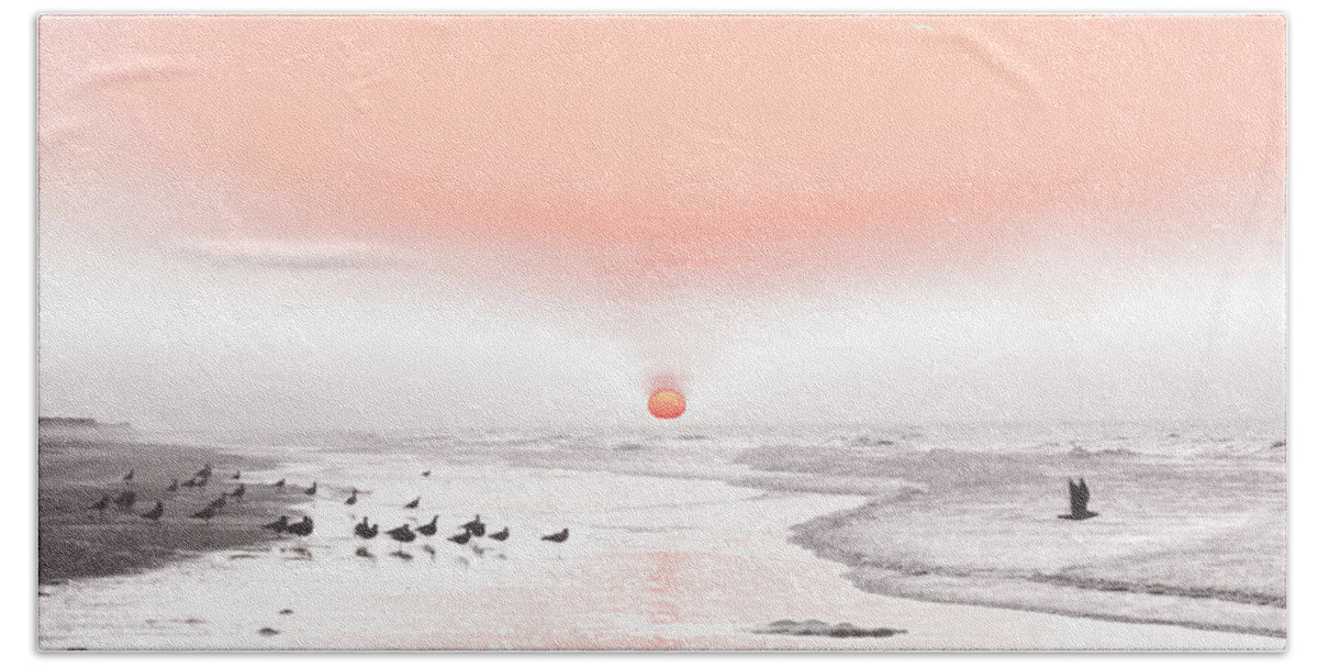 Contemplative Beach Towel featuring the photograph Pastel Sunrise Beach by Tom Wurl