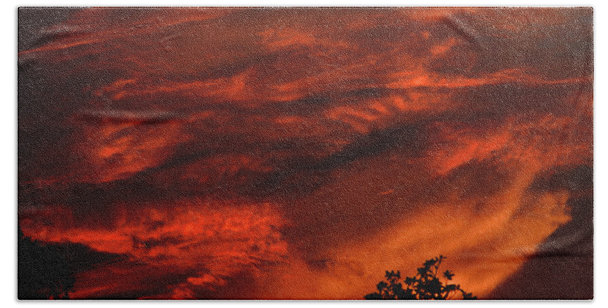 Clouds Beach Towel featuring the photograph Sunset Over Altoona by DigiArt Diaries by Vicky B Fuller