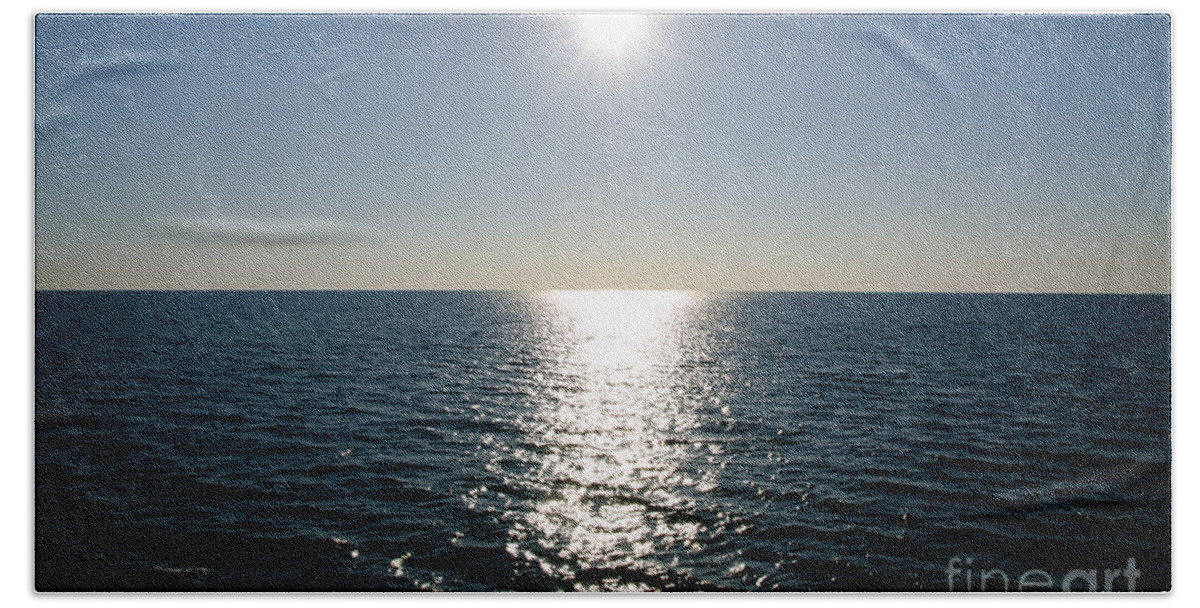Sun Beach Towel featuring the photograph Sunshine over the mediterranean sea by Mats Silvan