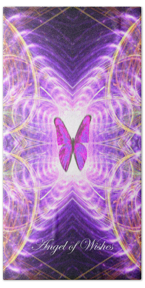 Angel Beach Sheet featuring the digital art The Angel of Wishes by Diana Haronis