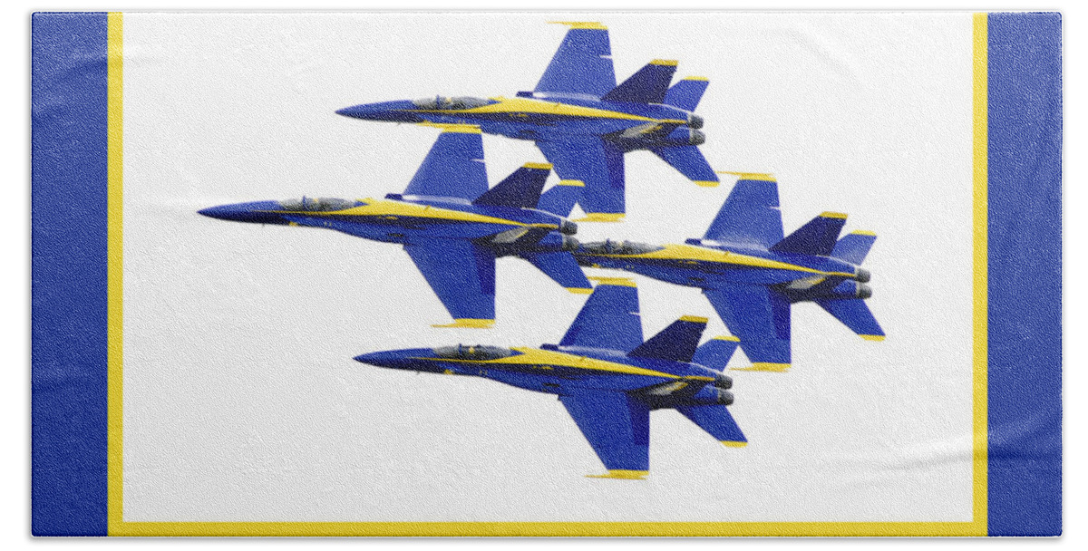 Airshow Beach Towel featuring the photograph The Blue Angels by Greg Fortier