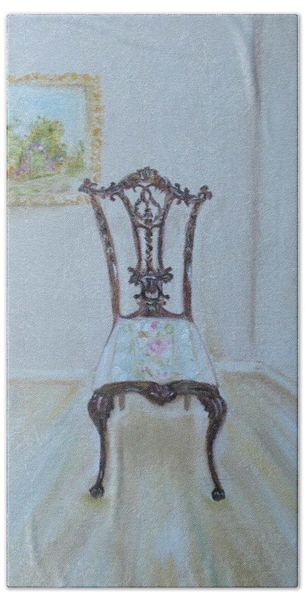 Chairs Beach Towel featuring the painting The Chair by Judith Rhue