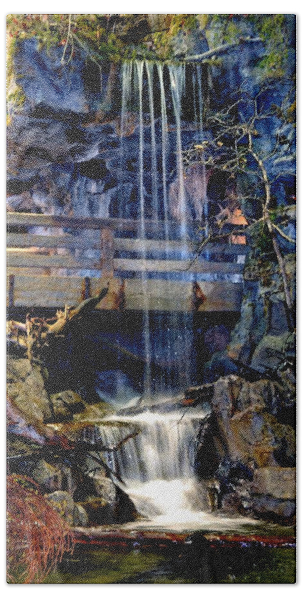 Waterfall Beach Towel featuring the photograph The Falls by Deena Stoddard