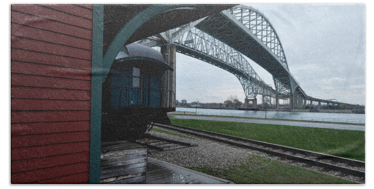 Depot Beach Sheet featuring the photograph Thomas Edison Depot and Blue Water Bridges 2012 by Ronald Grogan