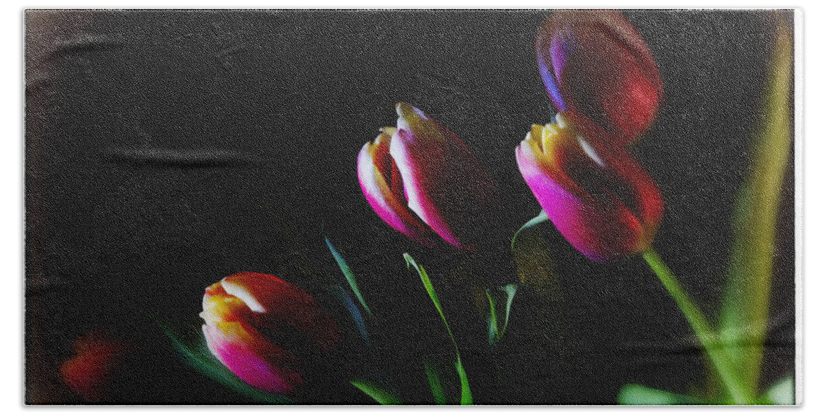 Flower Beach Towel featuring the photograph Tulip Dream by Linda Tiepelman