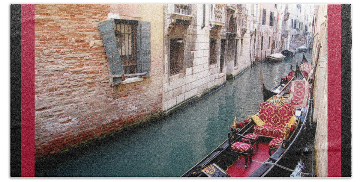 Venice Beach Towel featuring the photograph Venitian Gondola  Venice Canal Italy by John Shiron