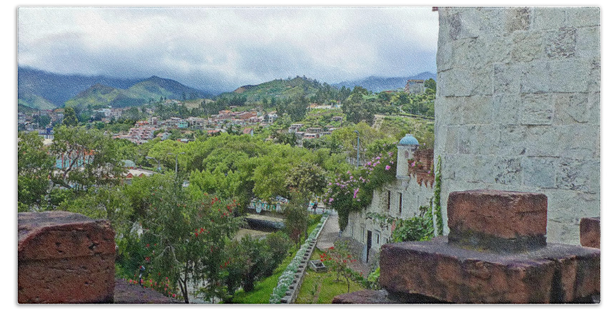 Loja Beach Sheet featuring the photograph View from the city walls - Loja - Ecuador by Julia Springer
