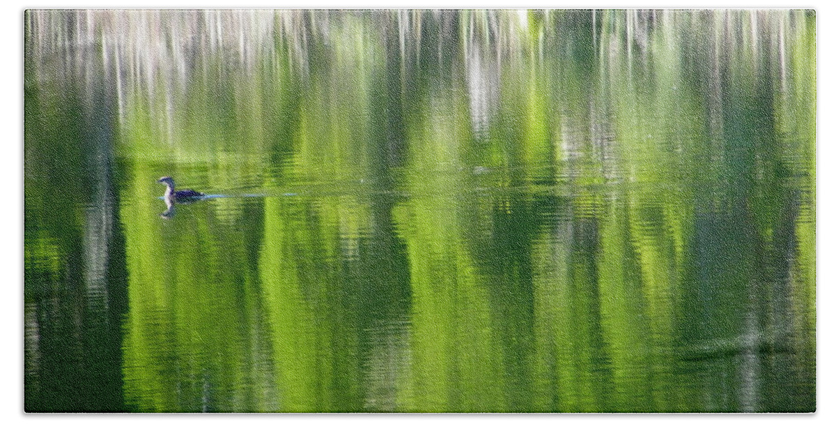 Nature Beach Towel featuring the photograph Watery Forest by Judy Wanamaker