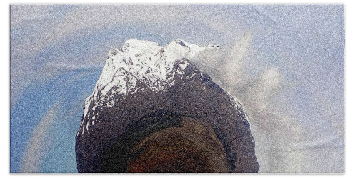 Wee Planet Beach Towel featuring the photograph Wee Tongariro Volcanoes by Nikki Smith