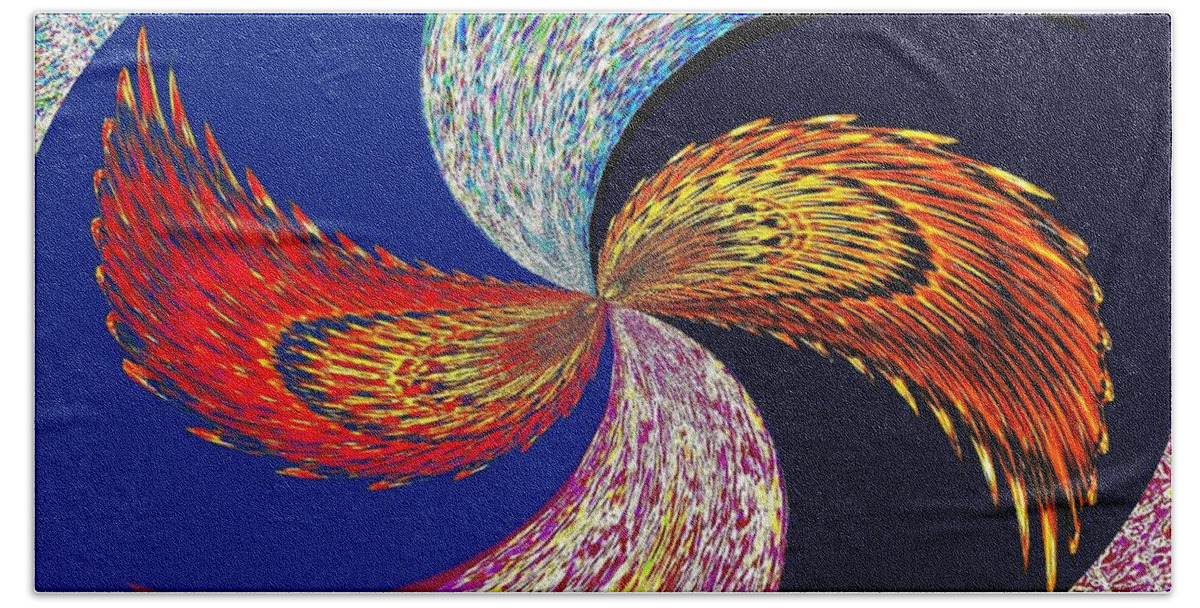 Wingding Beach Towel featuring the digital art Wingding by Will Borden