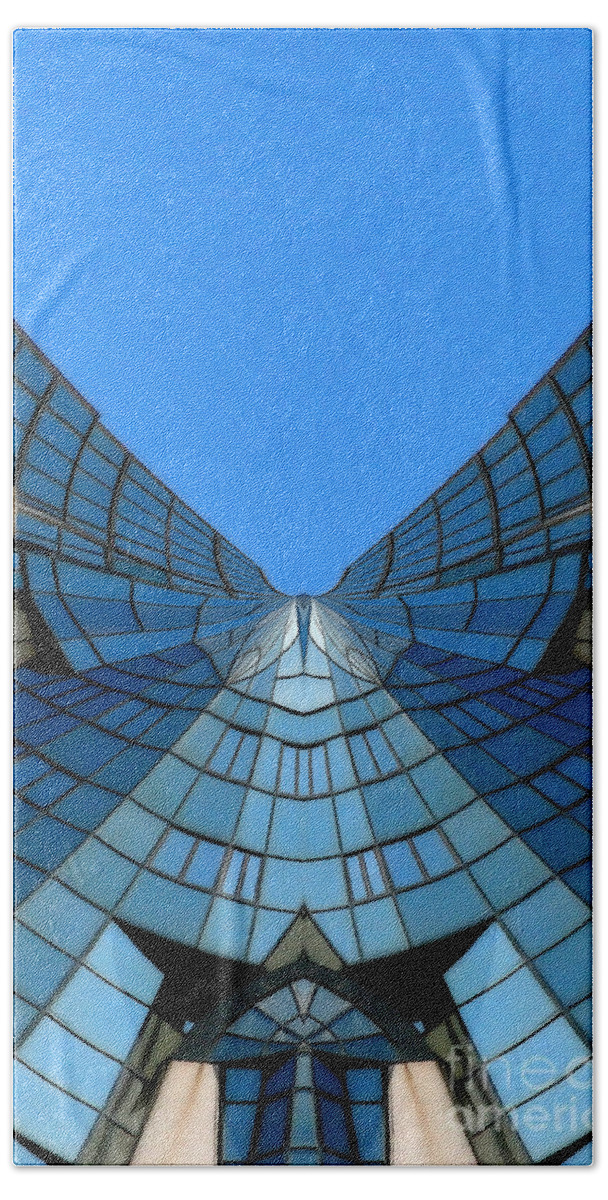 Blue Beach Towel featuring the digital art Winged - Archifou 16 by Aimelle Ml