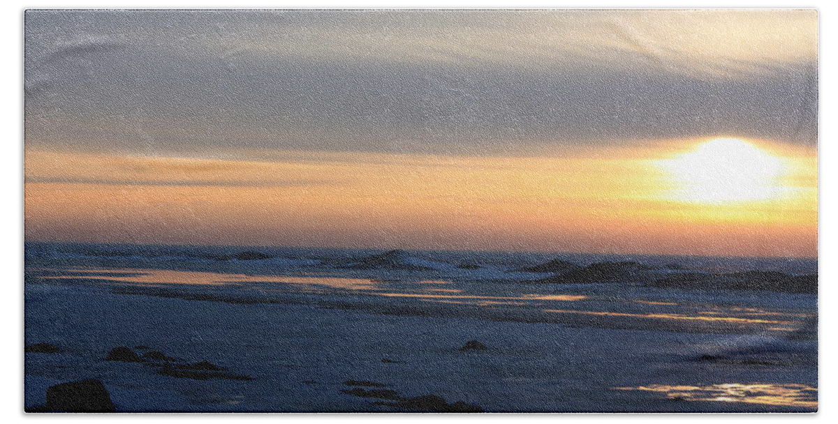 Green Bay Beach Sheet featuring the photograph Winter Sleeps by Carrie Godwin