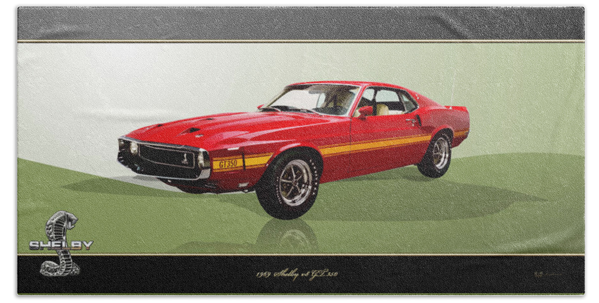 Wheels Of Fortune By Serge Averbukh Beach Towel featuring the photograph 1969 Shelby v8 GT350 by Serge Averbukh