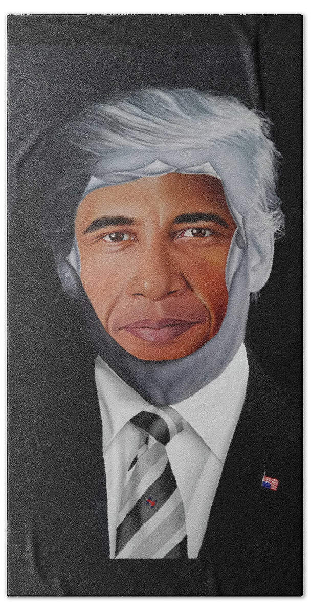 President Beach Towel featuring the painting 45's Obsession by Vic Ritchey