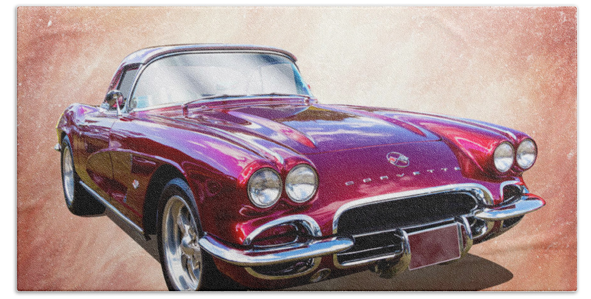 Car Beach Towel featuring the photograph 62 Vette #1 by Keith Hawley