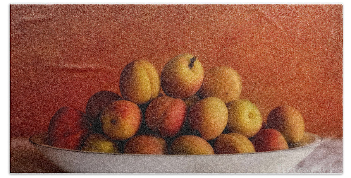 Apricot Beach Towel featuring the photograph Apricot Delight #1 by Priska Wettstein