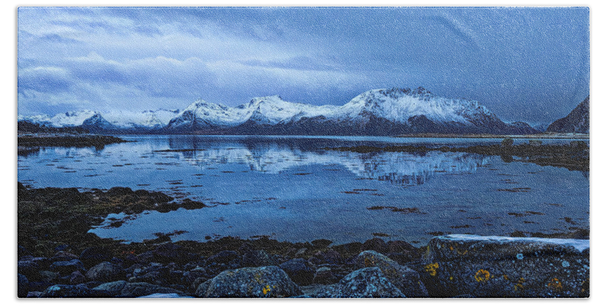 Norway Beach Towel featuring the photograph Arctic Reflections #1 by Mark Llewellyn
