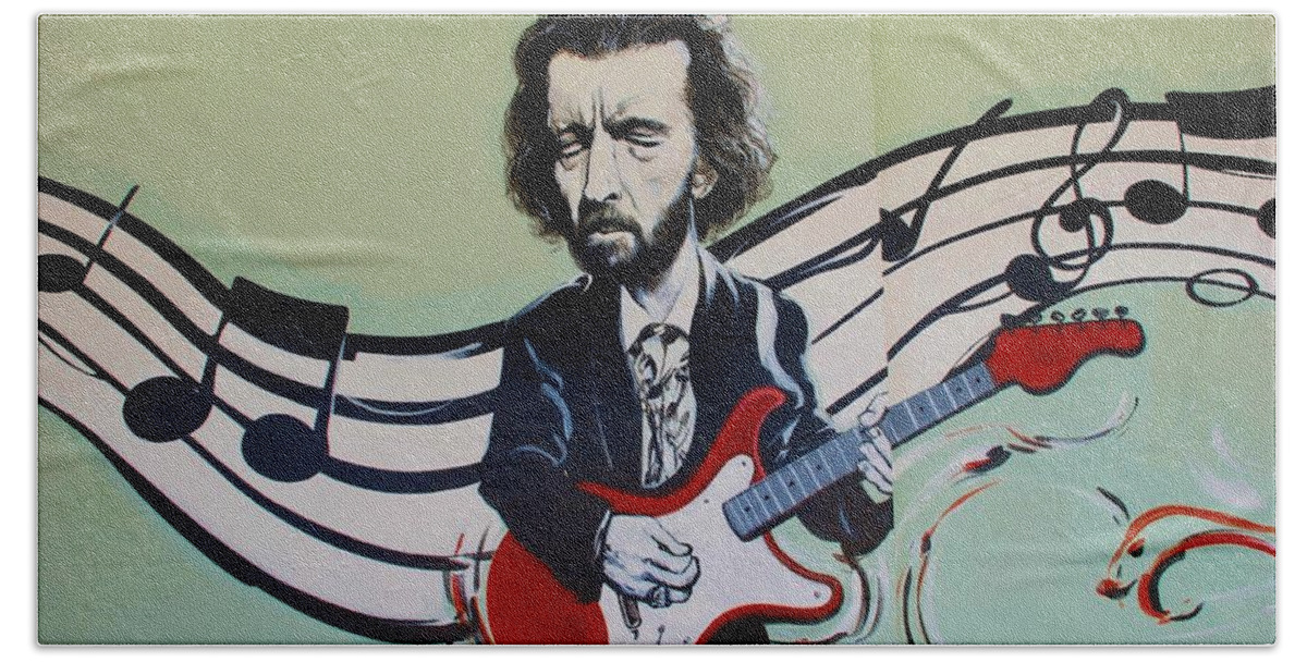 Eric Clapton Beach Towel featuring the photograph Clapton #1 by Rob Hans