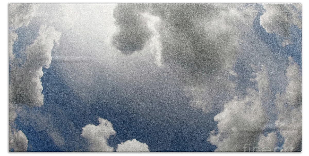 Abstract Beach Towel featuring the photograph Clouds On The Sky #1 by Michal Boubin