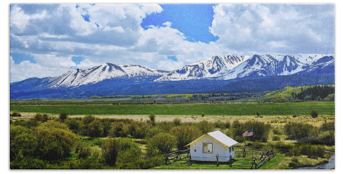 Park Range Ranch Beach Sheet featuring the photograph Colorado Mountain Vista #1 by Mountain Dreams