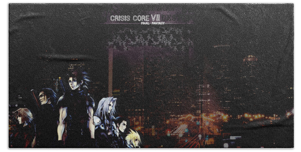 Crisis Core Final Fantasy Vii Beach Towel featuring the digital art Crisis Core Final Fantasy VII #1 by Maye Loeser