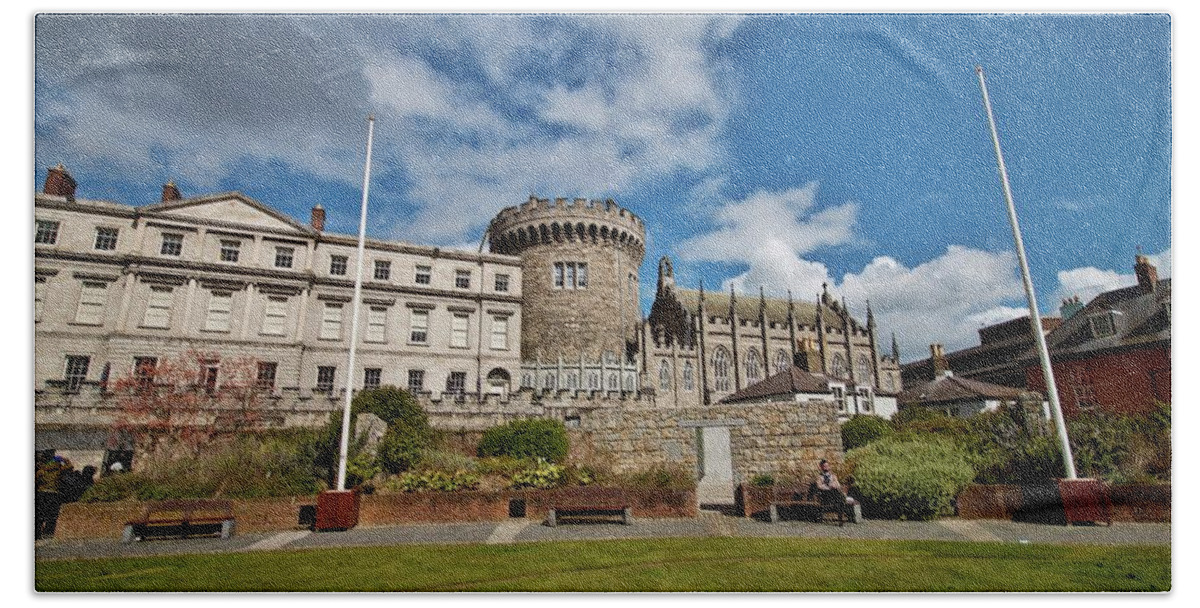Dublin Castle Beach Towel featuring the photograph Dublin Castle #1 by Marisa Geraghty Photography