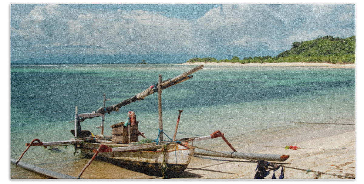 Coast Beach Sheet featuring the photograph Fishing Boat #2 by Werner Padarin