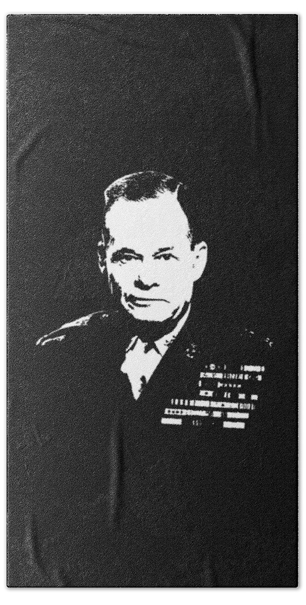 Chesty Puller Beach Towel featuring the digital art General Lewis Chesty Puller by War Is Hell Store