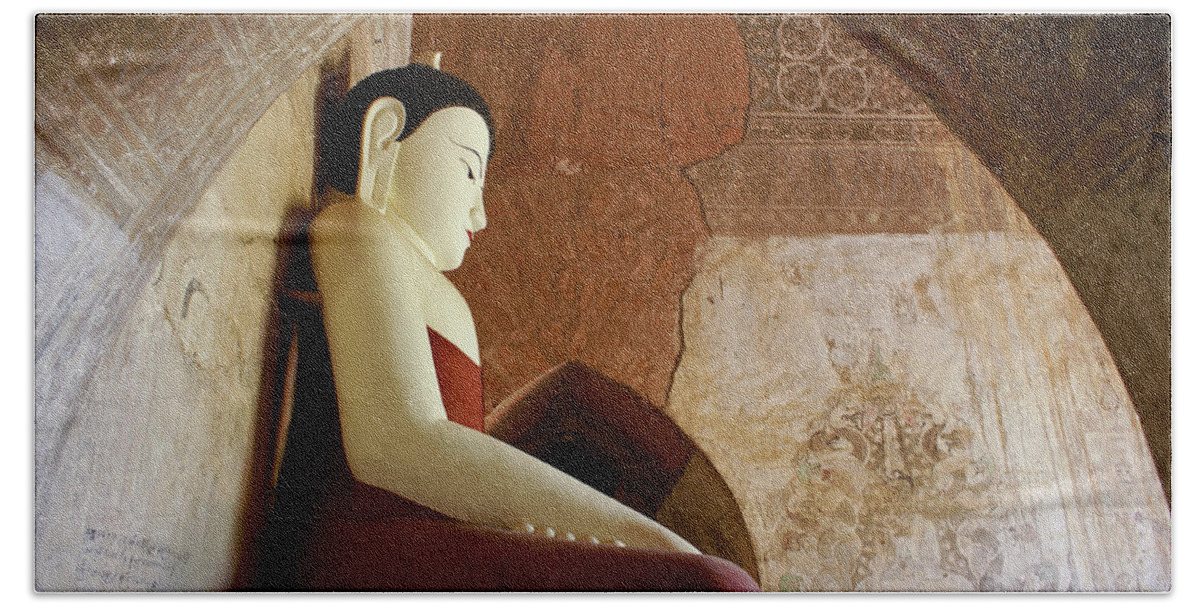 Buddha Beach Towel featuring the photograph Geometric Buddha #1 by Michele Burgess