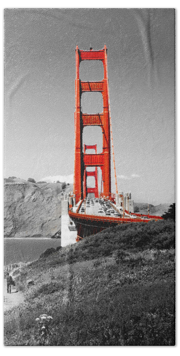 City Beach Sheet featuring the photograph Golden Gate #1 by Greg Fortier