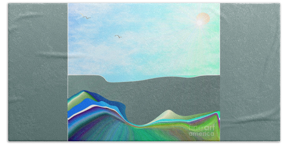 Illustration Beach Towel featuring the digital art Homeland by Iris Gelbart