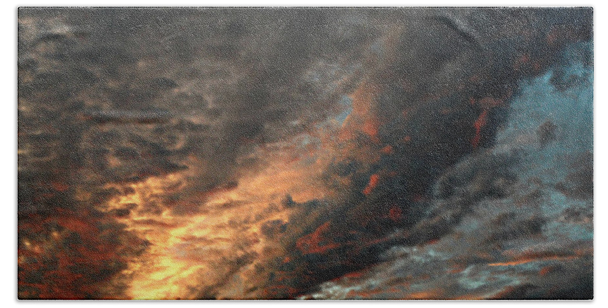 How About Them Clouds Beach Towel featuring the photograph How about them clouds #1 by Cyryn Fyrcyd