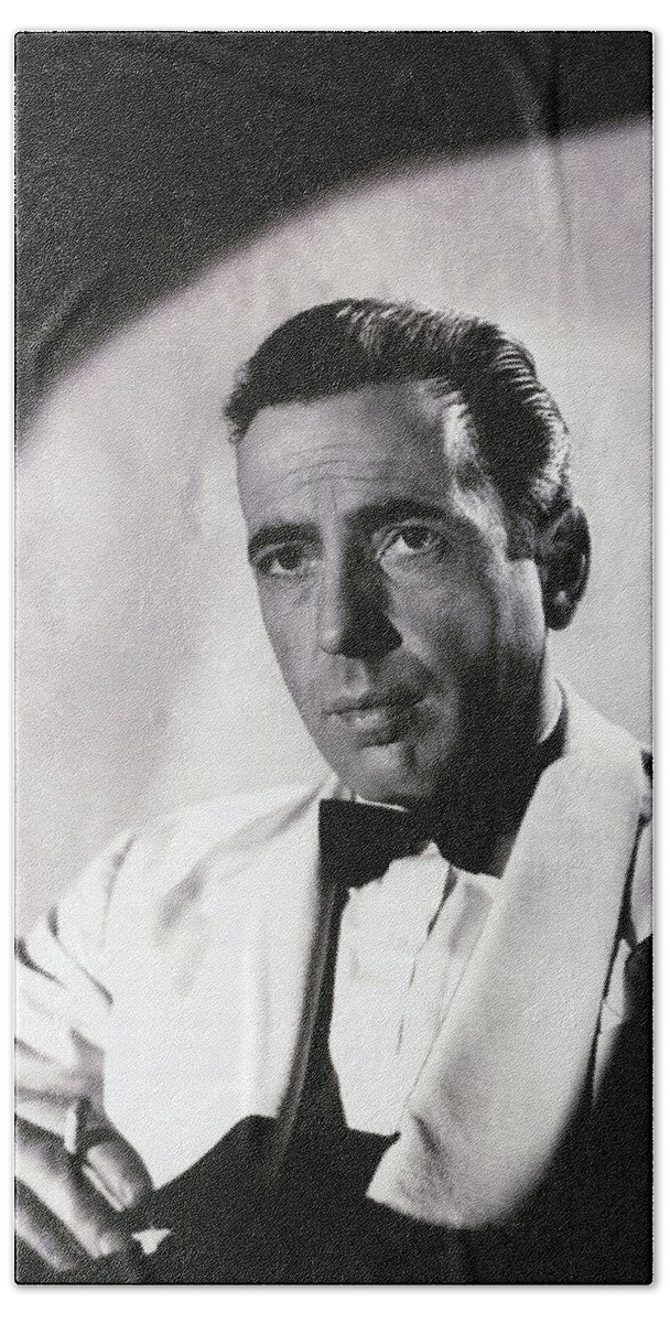 Humphrey Bogart Publicity Portrait Casablanca 1942 Beach Towel featuring the photograph Humphrey Bogart Publicity Portrait Casablanca 1942-2016 by David Lee Guss