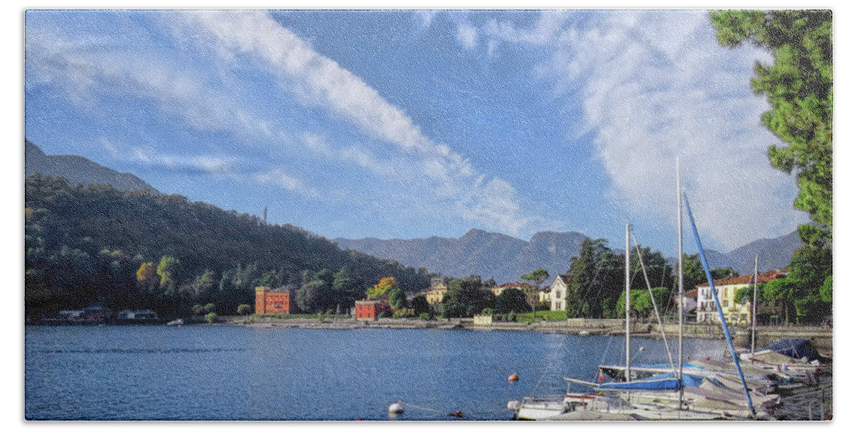 Lenno Beach Towel featuring the photograph Lenno.Lake Como #2 by Jennie Breeze