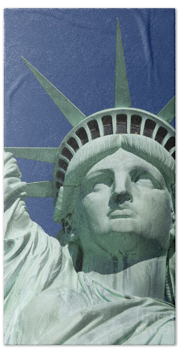 New York Beach Towel featuring the photograph Liberty by Brian Jannsen