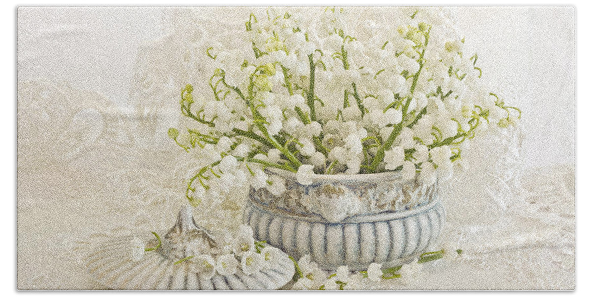 Lily Beach Towel featuring the photograph Lily Of The Valley #1 by Sandra Foster