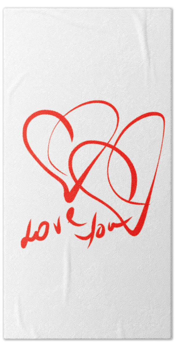 Love Beach Towel featuring the digital art Love You #1 by Cristina Stefan
