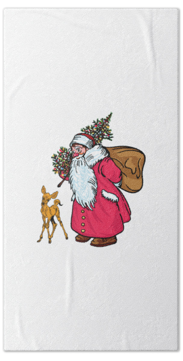 Merry Christmas Beach Towel featuring the painting Merry Christmas. #1 by Andrzej Szczerski